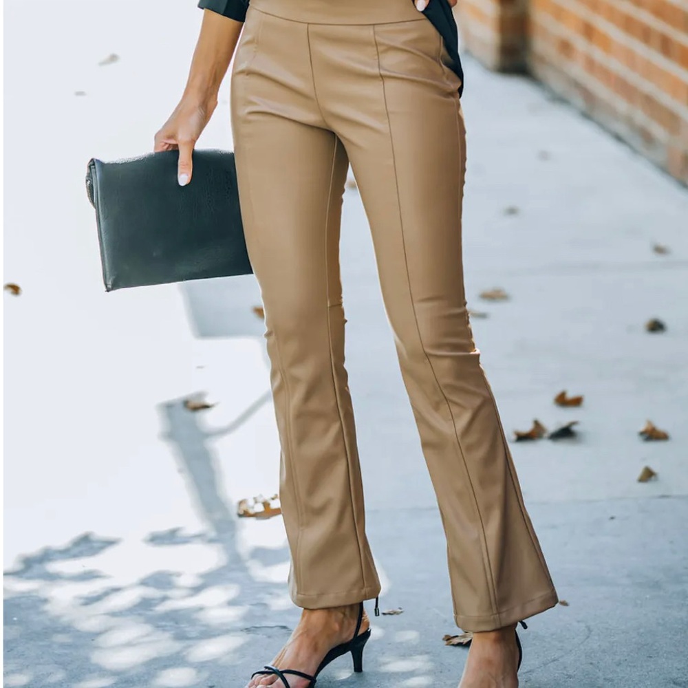 NWOT VICI Faux leather bootcut pants